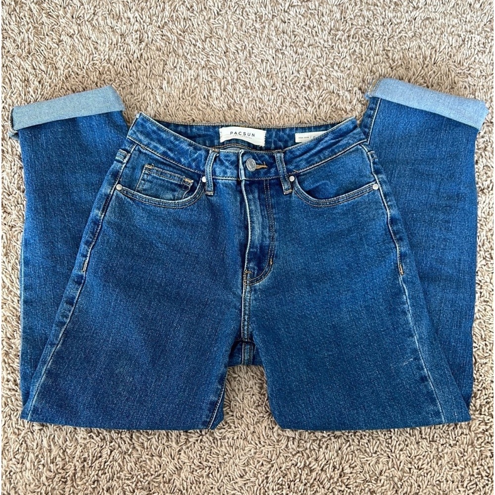 PACSUN ECO DARK BLUE MOM JEANS